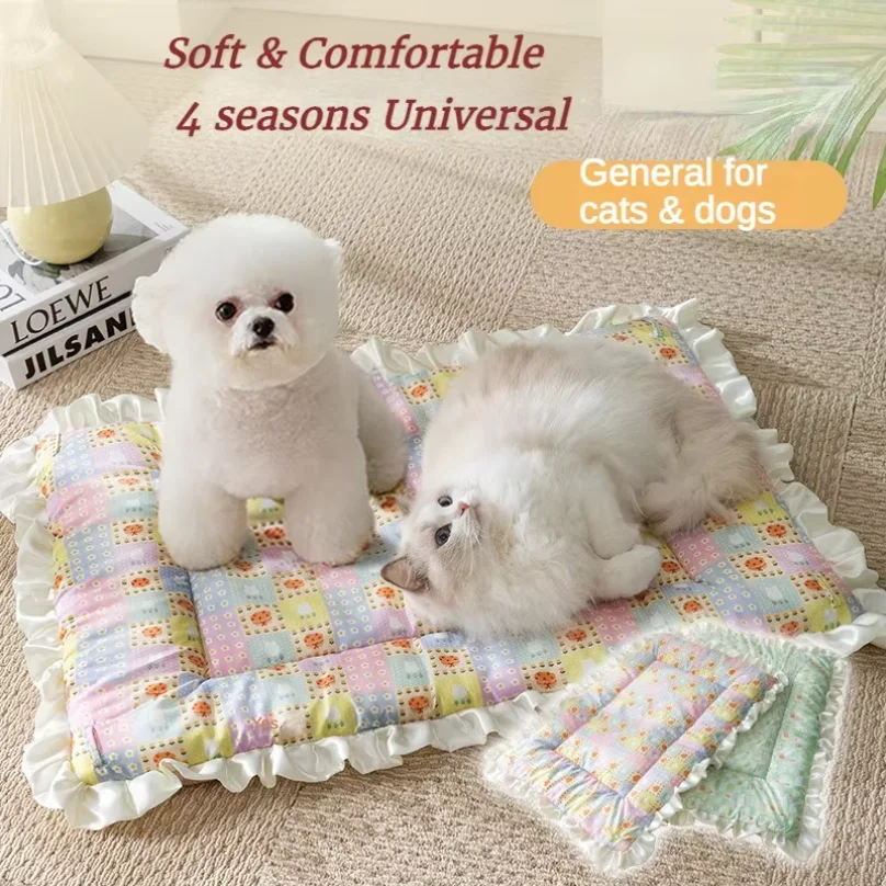 Pet Sleeping Mat Dog Bed Cat Bed Thickened Blanket Pad for Dogs Cats Winter Warm Washable Dog Mattress Pet Blanket Pet Suppli