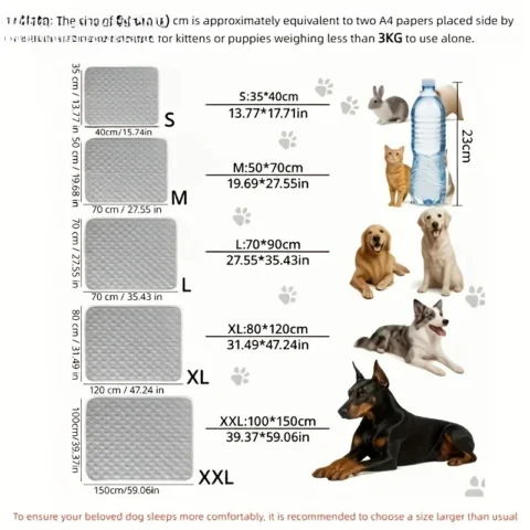 KEMORELA 1PC A Pet Cooling Pad Ceiling Washable And Anti Slip Bottom Large Dog Cooling Bed And Cat Ice Pad Cooling Pad For Pe