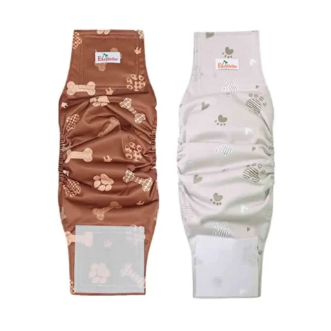 2 Pack Washable Male Dog Diaper Cloth Belly Bands Reusable Physiological Sanitary Pants for Small Medium Large Dogs Pet Diapers