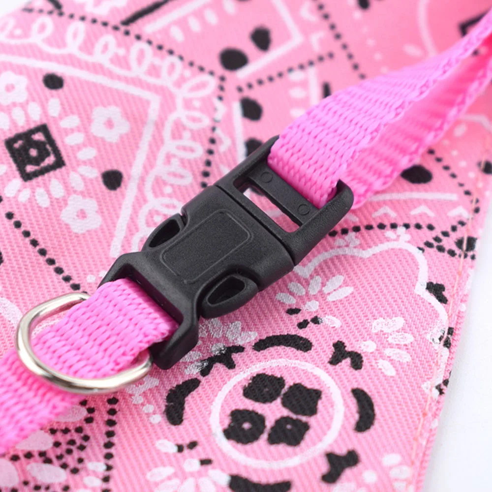 Washable Printed Cat Bow Tie Kitten Dog Scarf Adjustable Pet Cat Bandana Bib Collar Handmade Trigon Pet Supplies Cat Accessor