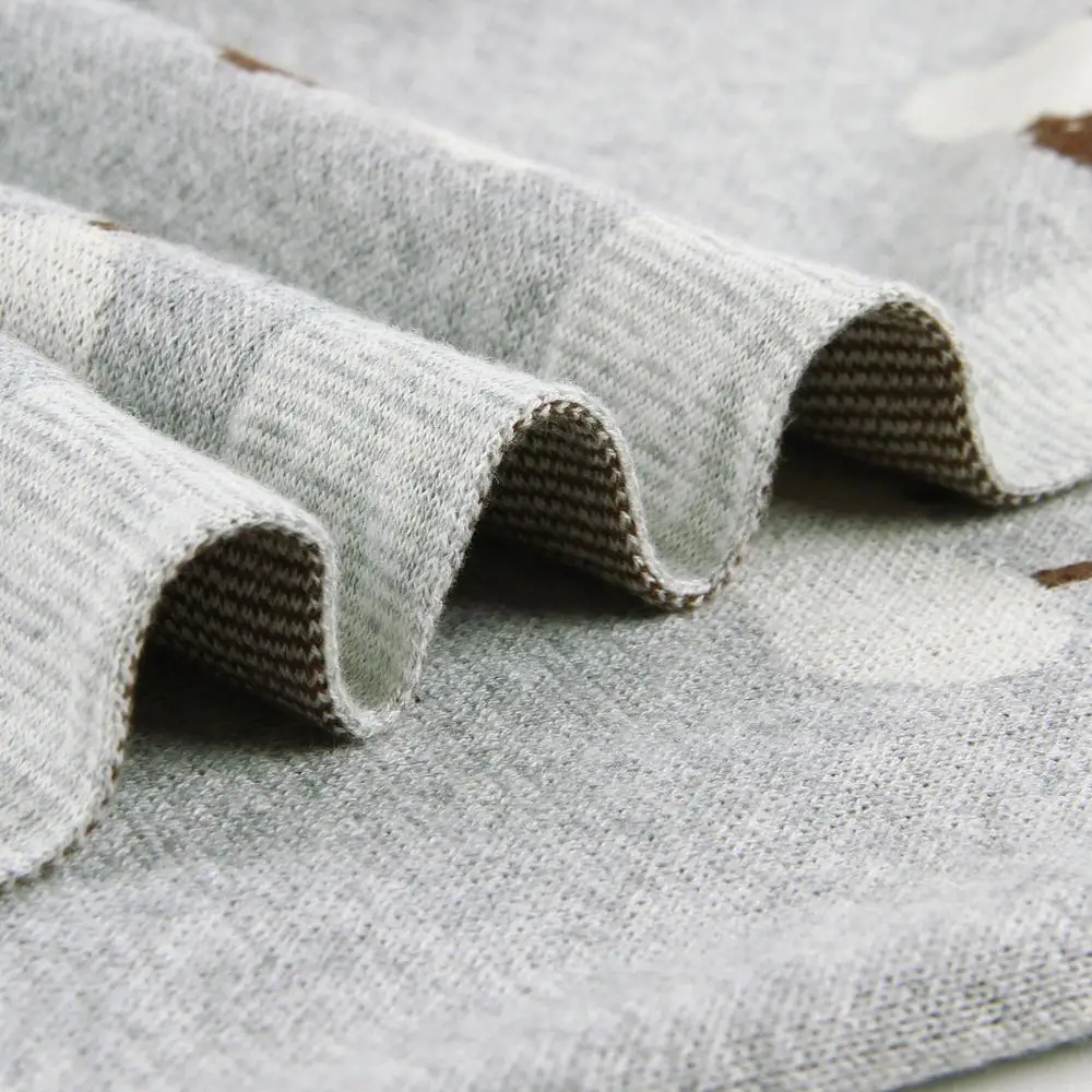 Baby Blankets Knitted Newborn Swaddle Stroller Bedding Wrap Cartoon Alpaca Infantil Boys Girls Receiving Blanket Children Qui