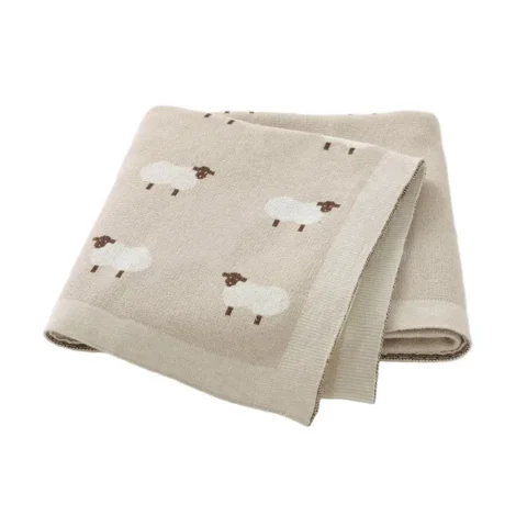 Baby Blankets Newborn Swaddle Wrap 100*80 CM Cotton Knitted Infant Kids Stroller Bedding Quilt Super Soft Children's Accessor