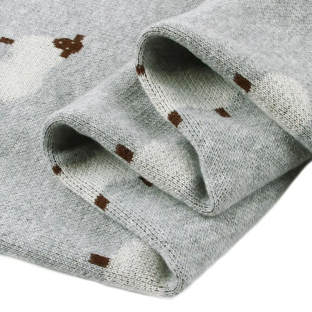 Baby Blankets Knitted Newborn Swaddle Stroller Bedding Wrap Cartoon Alpaca Infantil Boys Girls Receiving Blanket Children Qui