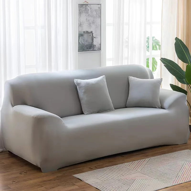 Solid Color Elastic Sofa Covers for Living Room Spandex Sectional Corner Sofa Slipcovers Couch Chair Cover 1/2/3/4 Seater - Image 13