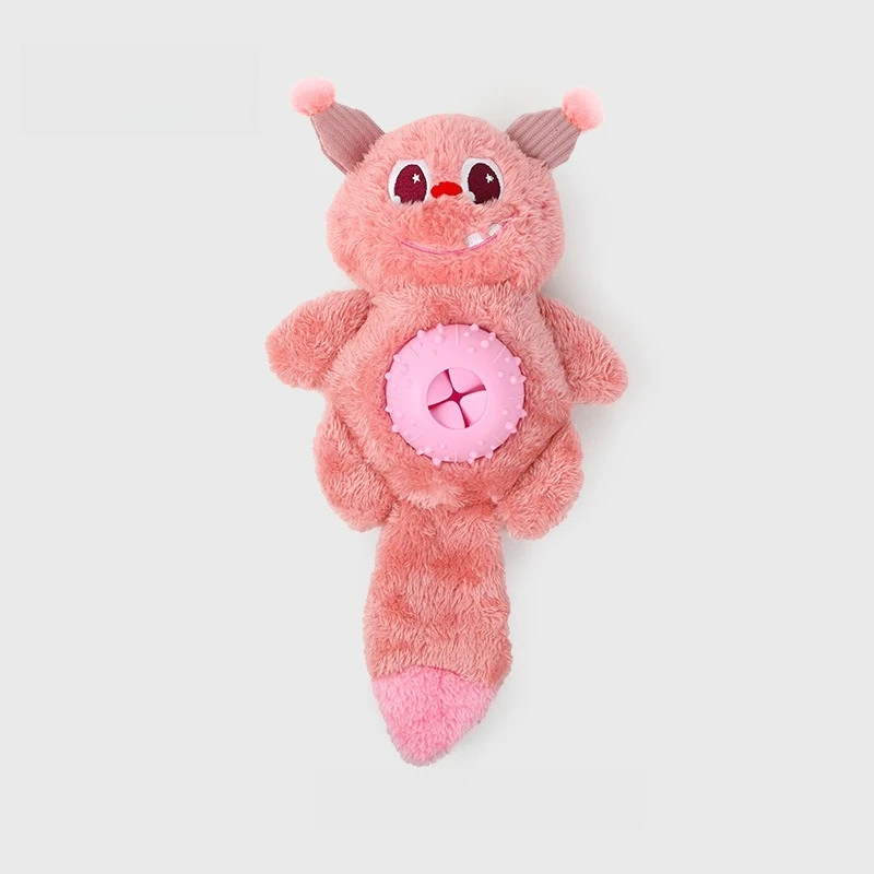 Cute Monster Plush Dog Toy, Built-in Sound Generator and Crinkle Paper, Interactive Chew Treat Dispenser for Puppies & Dogs - Image 8