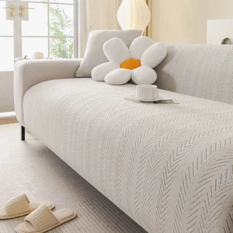 Adjustable Elastic Sofa Cover Armchair Protector Corner L Shape Leaves Slipcovers Couch Covers 1/2/3/4/5 Seater