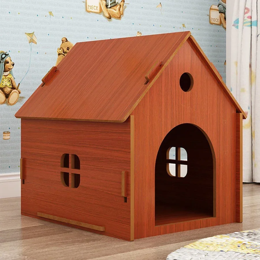 Top Cover Dog House Put Outside Easy Installed Winter Gate Door Window External Entrance Nest Craft Lit Chien Home Pets Produ