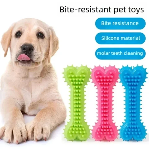 Durable Non Toxic Rubber Small Dog Toys Cute Appearance Biteproof Puppy Teething Chew Toys Interactive Training Play Pet Supp