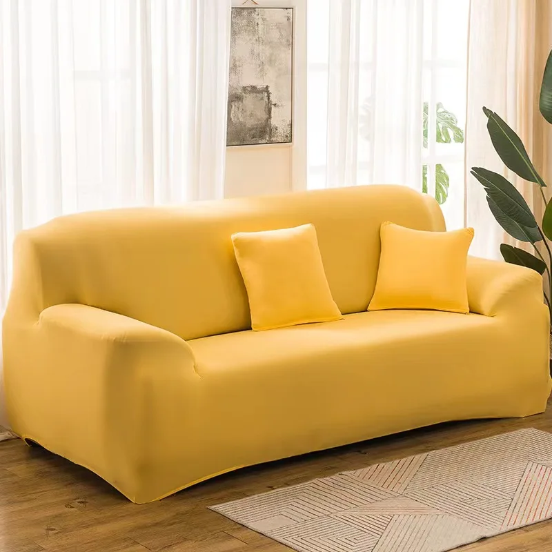 Solid Color Elastic Sofa Covers for Living Room Spandex Sectional Corner Sofa Slipcovers Couch Chair Cover 1/2/3/4 Seater - Image 10