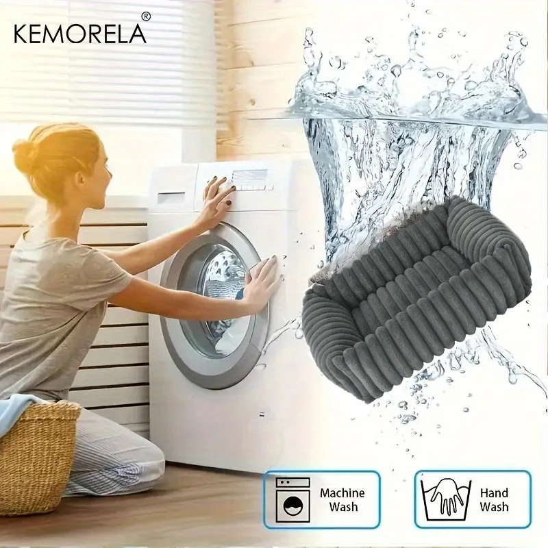 Orthopedic Plush Dog Bed Mattress High Resilience Support All Seasons Fluffy Pet Bed for Medium to Large Dogs Bedroom Friendl