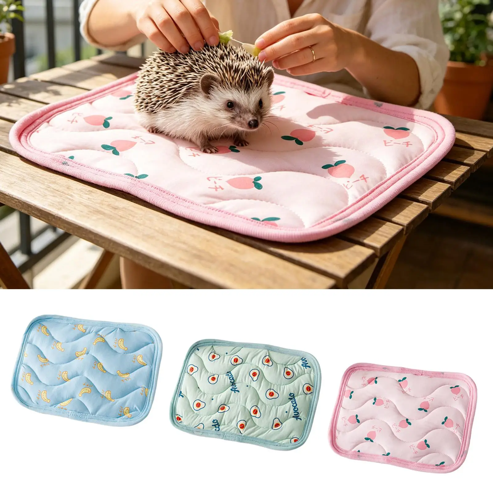 Washable Pet Cooling Mat Ice Silk Bed for Cats & Dogs Portable Cooling Blanket For Home Kennel Car Camping Travel, Summer Rel