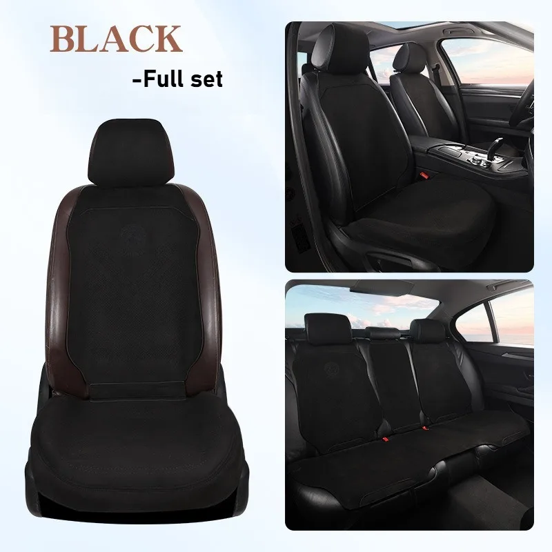 Light Luxury Suede Leather Car Seat Covers Universal Non Slip Car Seat Protectors Full Set Interior Accessories Car Seat Cushion - Image 9