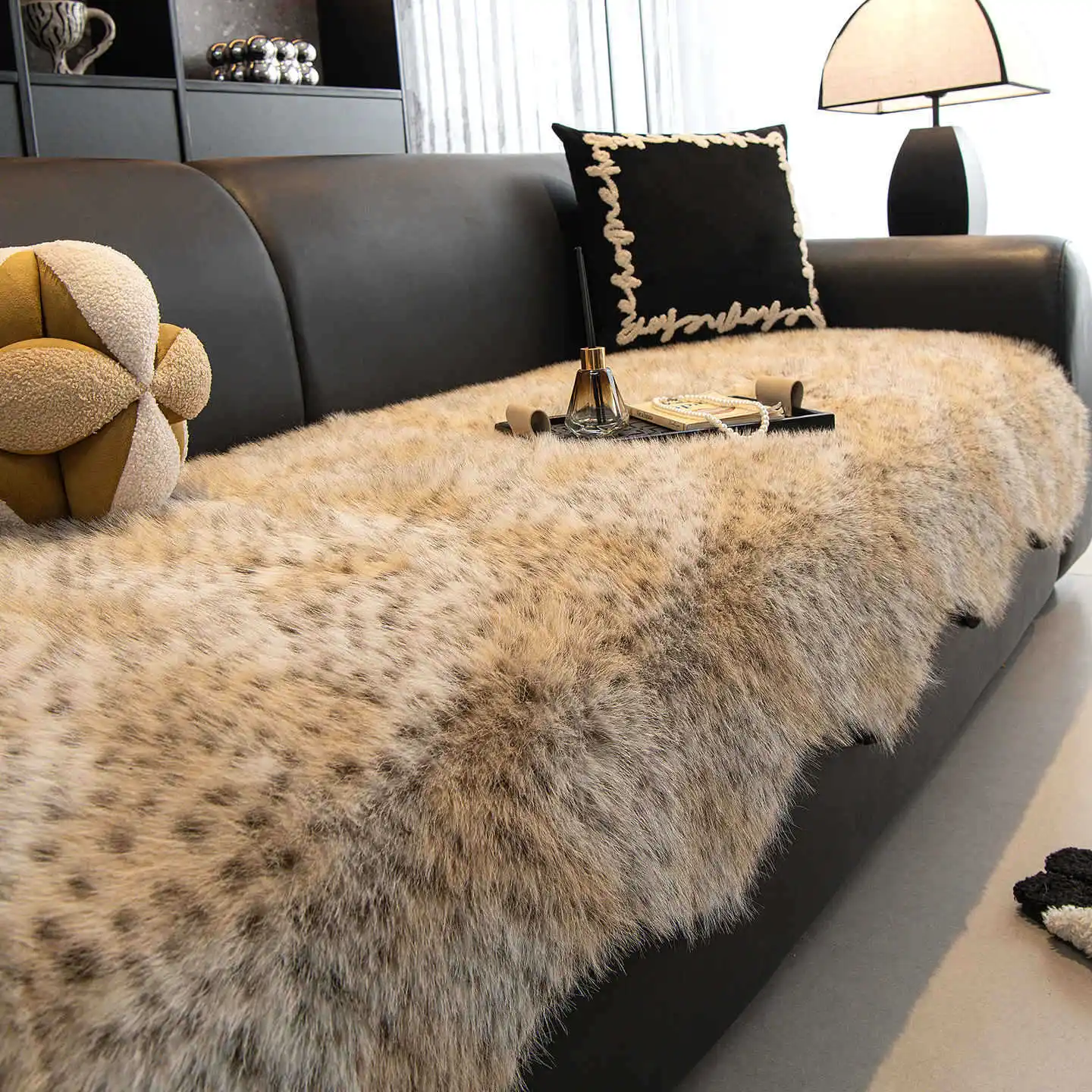 Luxury Imitation Mink Fur Sofa Cover Non-Slip Solid Color Thicken Warm Plush Sofa Towel For Living Room Couch Cover Home Decor - Image 8