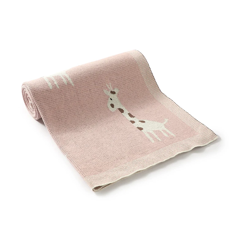 Cotton Knitted Baby Blanket Newborn Boys Girls Super Soft Stroller Basket Swaddle Wrap Plaid 100*80cm Infant Receiving Bed Qu