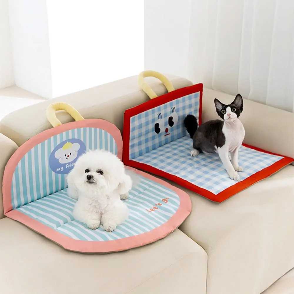 Washable Cartoon Pet Cooling Mat anti-scratch Ice Gel Dog Cat Sleeping Pad Portable Keep Cooling Dog Cold Bed Mat Pet Supplie