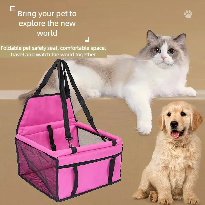 Foldable Dog Car Seat Cover Hammock Pet Harness Cat Safety Travel Basket Stable Pet Carrier for Dogs And Cats