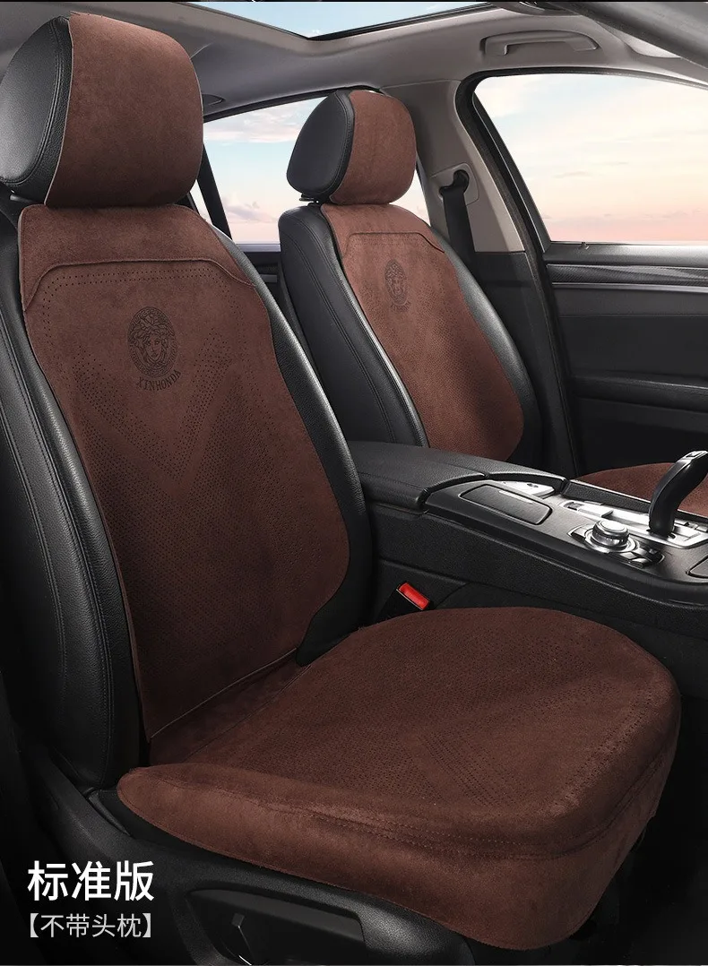 Light Luxury Suede Leather Car Seat Covers Universal Non Slip Car Seat Protectors Full Set Interior Accessories Car Seat Cushion - Image 15
