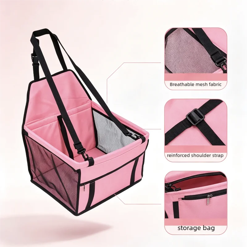 Foldable Dog Car Seat Cover Hammock Pet Harness Cat Safety Travel Basket Stable Pet Carrier for Dogs And Cats