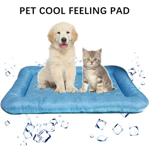 Pet Cooling Mat for Dogs Cat Breathable Sleeping Mat Pet Cushion Washable Self-Cooling Dog Pad for Small Medium Pets