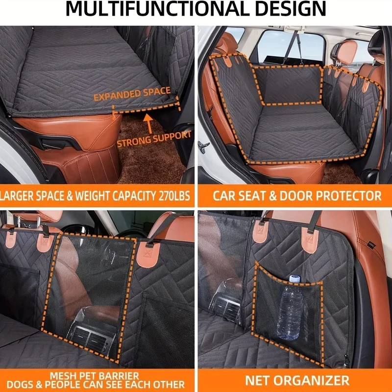 2026 Hot Dog Seat Cover Car Pet Seat Cover Waterproof Pet Seat Cover Hammock Scratch-Proof Non-Slip Durable Soft Pet Backseat