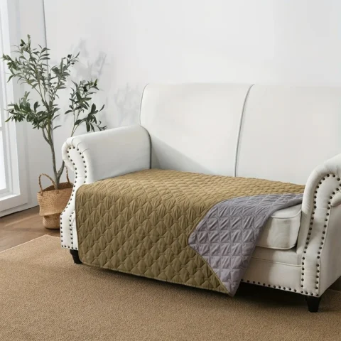 Double-Sided Waterproof Dog Bed Cover Pet Blanket Sofa Couch Furniture Protector Soft Comfortable Cotton Pad for Dogs