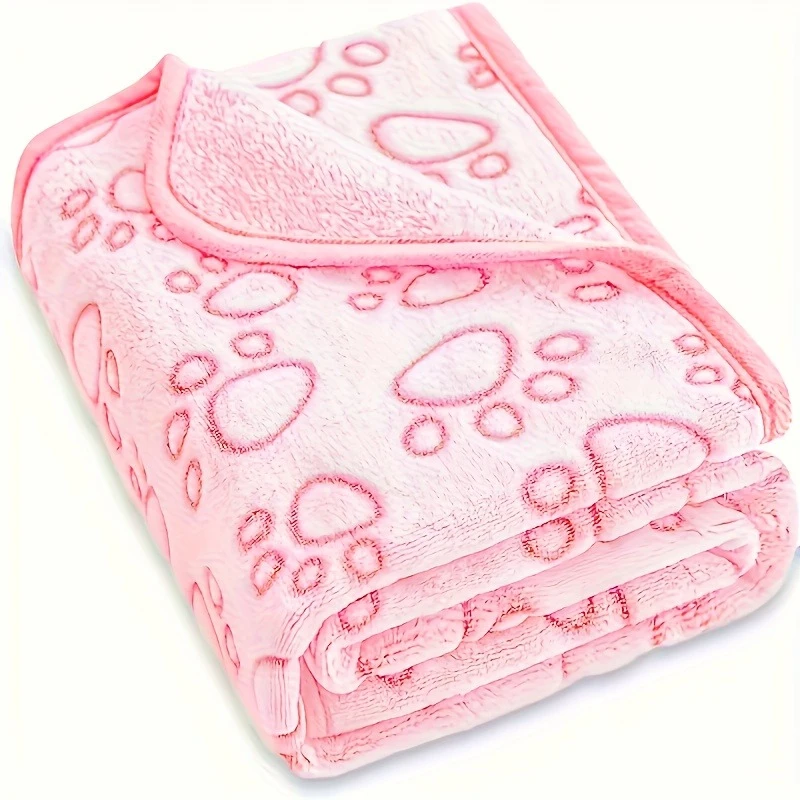 1PC Soft Flannel Fleece Cat Dog Blanket Bed Mats Paw Foot Print Warm Pet Blanket Sleeping Beds Cover Mat For Pets Supplies - Image 8