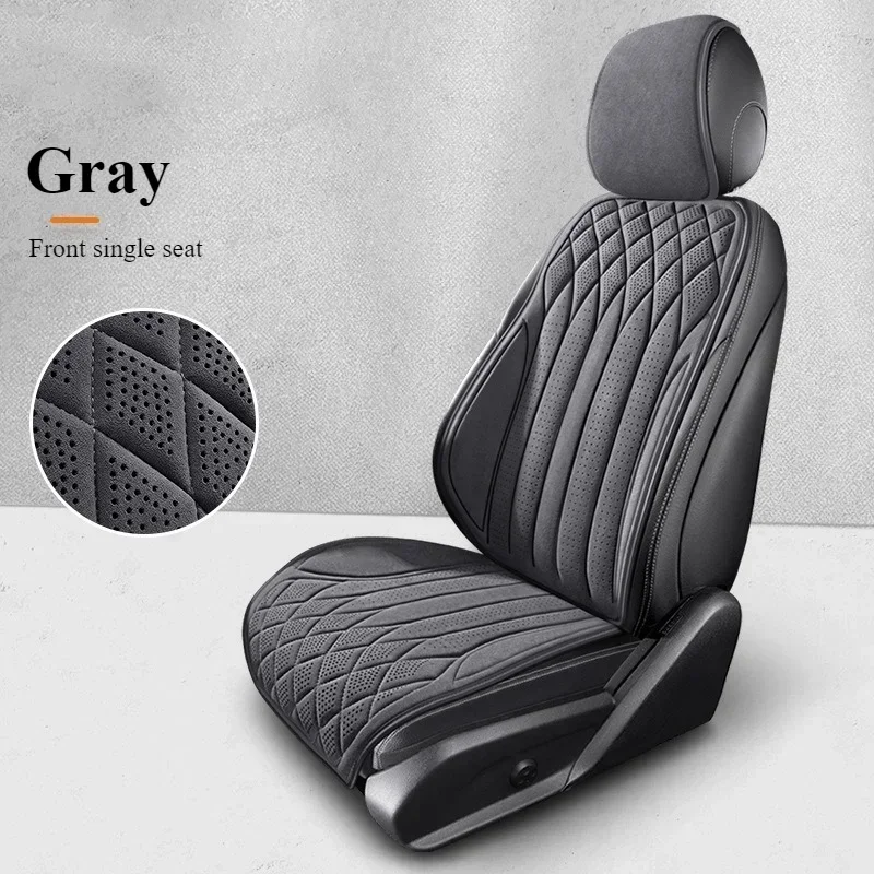 Universal Car Seat Covers,Soft Suede Fabric in Elegant Diamond Pattern,Breathable Car Seat Cushions for All Seasons,Full Set - Image 13