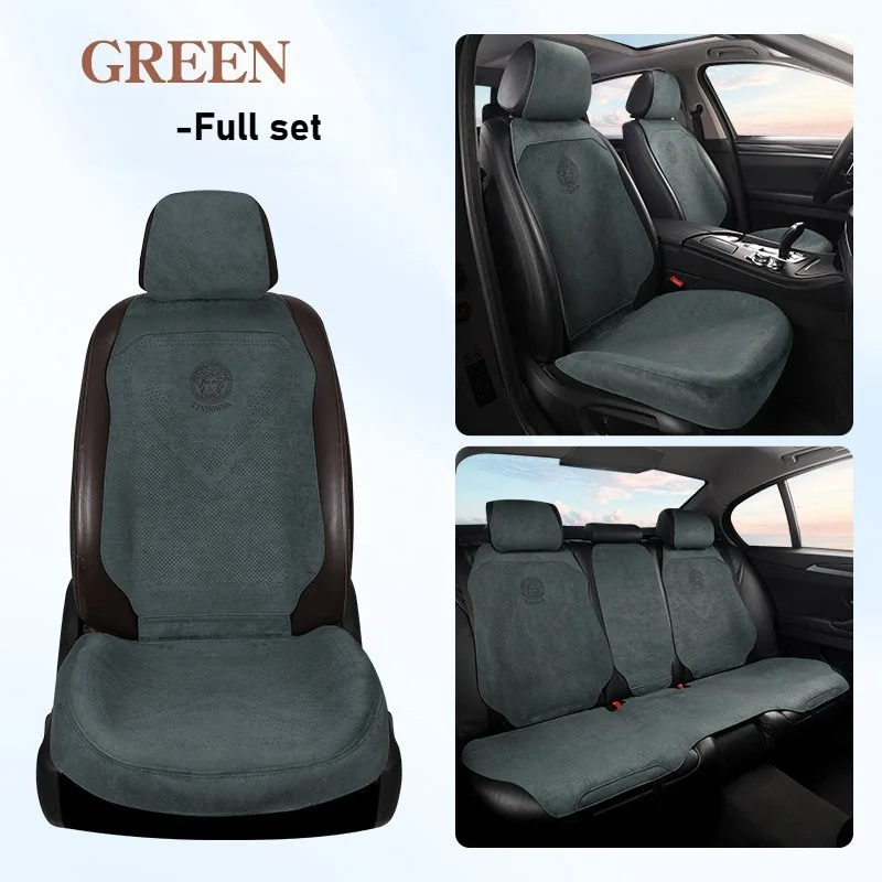Light Luxury Suede Leather Car Seat Covers Universal Non Slip Car Seat Protectors Full Set Interior Accessories Car Seat Cushion - Image 21