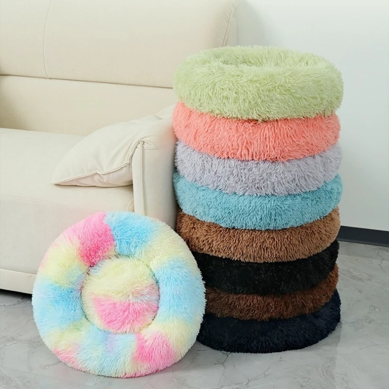 Long Haired Pet Nest Winter Warm Nest All Season Universal Pet Mattress Round Home Pet Supplies Household Goods