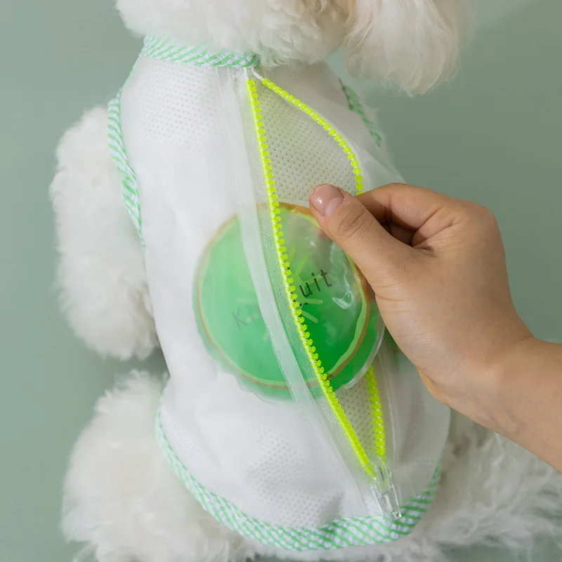 Dog Cooling Clothes With Fruit Ice Pack For Small Medium Dogs Cats Outdoor Pet Dog Clothes Chihuahua Puppy Summer Dog Vests