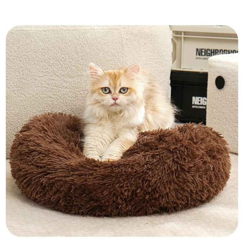 Long Haired Pet Nest Winter Warm Nest All Season Universal Pet Mattress Round Home Pet Supplies Household Goods