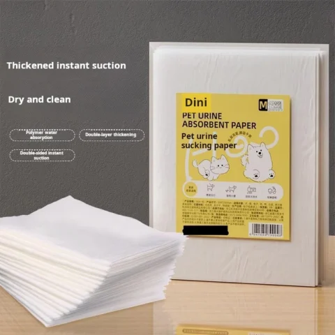 50pcs Dog&Cat Urine Absorption Paper Pet Urine Absorption Sheets Puppy Specific Disposable Absorbent Diapers Urine Wiping Pap