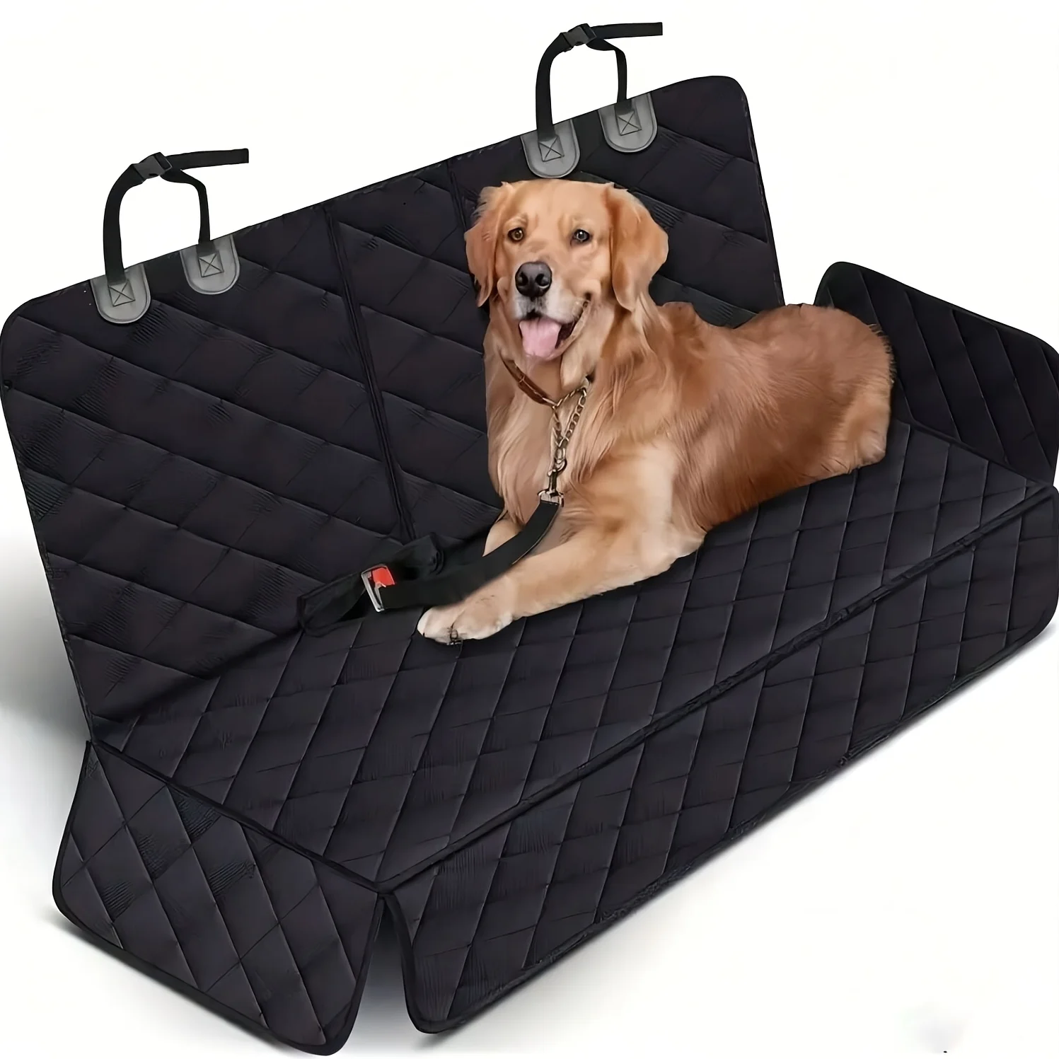 Premium Dog Seat Cover – Anti-Scratch, Anti-Slip, Washable, Armrest Compatible. Protect fur & mud!