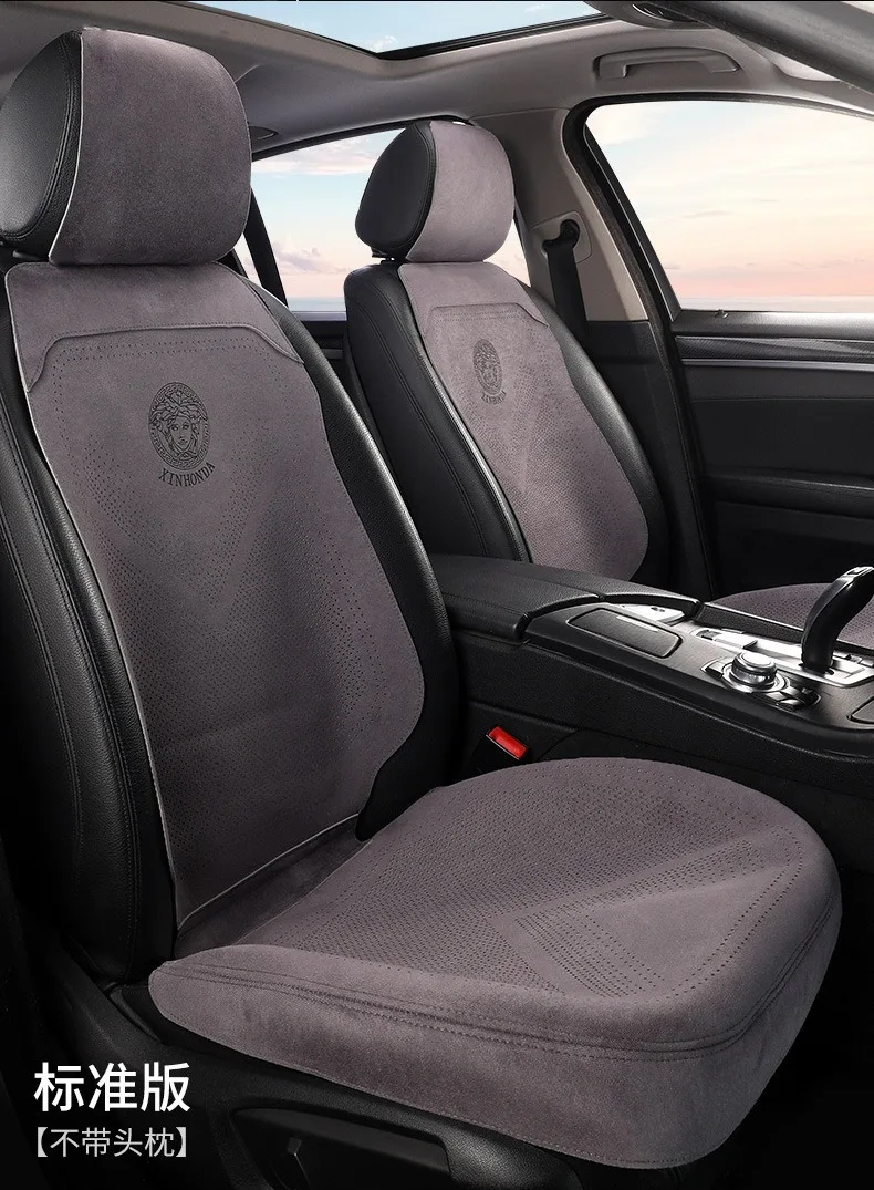 Light Luxury Suede Leather Car Seat Covers Universal Non Slip Car Seat Protectors Full Set Interior Accessories Car Seat Cushion - Image 8