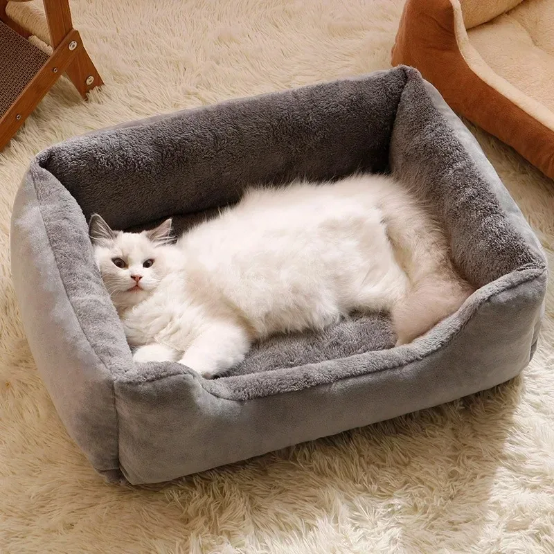 Bed for Cats Pet Products Cushions Kitten Winter Accessories Dog All Houses Supplies Things Accessory Habitats Basket House B