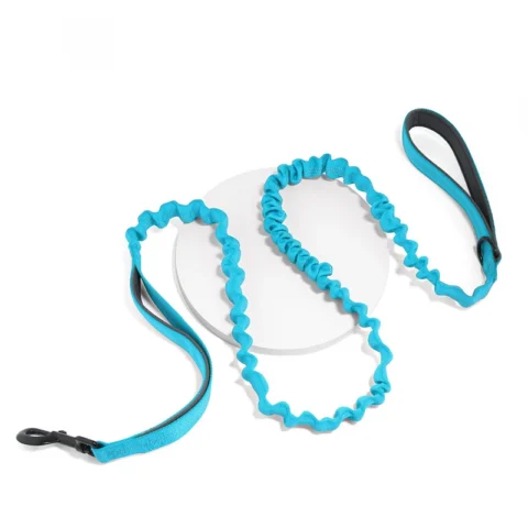 High Elasticity Double Handle Dog Tactical Leash Explosion-proof No Tangle Outdoor Training Walking Nylon Dog Leashes Dogs It