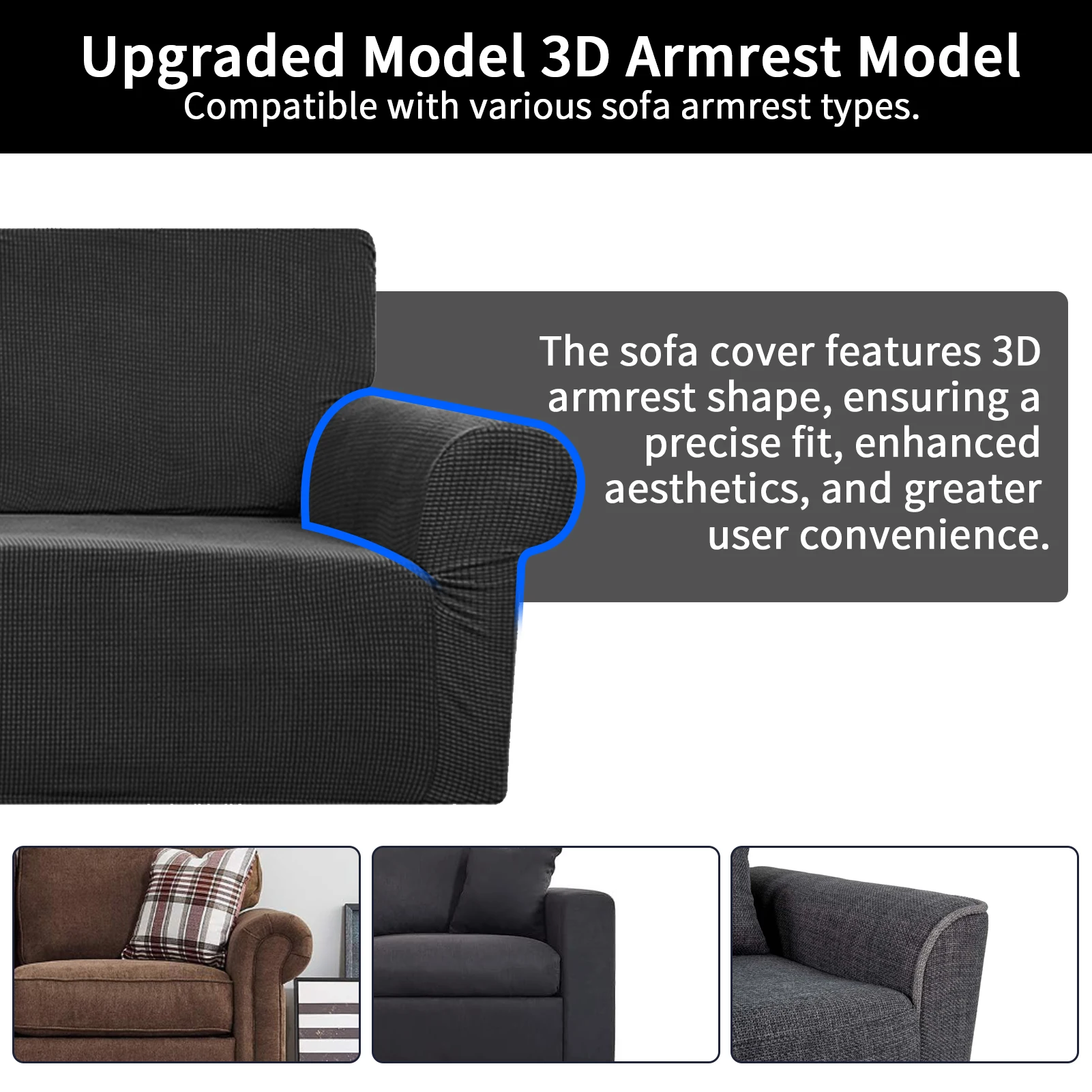 Joccun Stretch Couch Cover Slipcovers Sofa Covers for 1/2/3/4 Cushion Couch Spandex Jacquard Washable Furniture Protector Cov