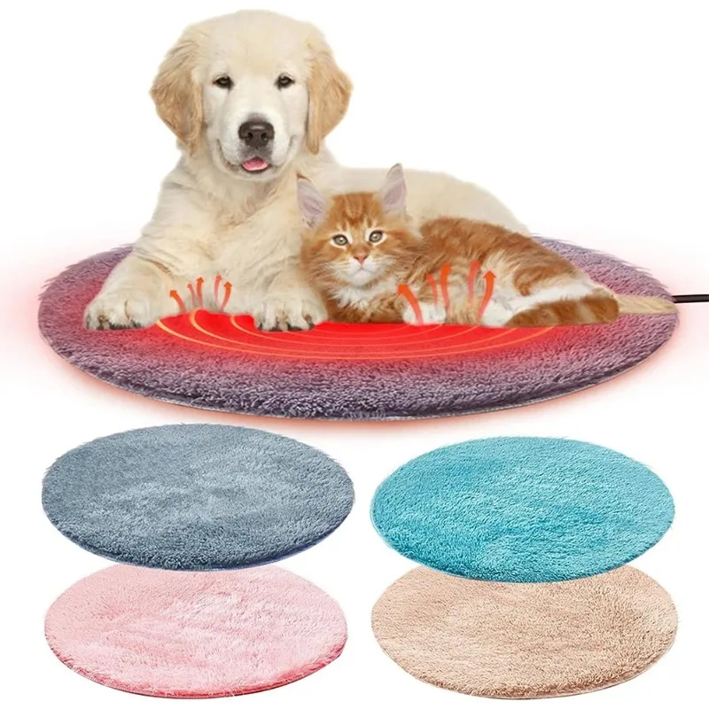 1pc 40cm Pet Electric Blanket Heating Pad Dog Cat Bed Mat Pet Dog Sofa Cushions Pet Space Beds Heater Home Pet Heating Produc