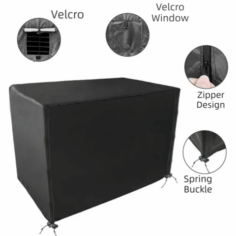 Waterproof Dog Cage Cover Thickened Warm Oxford Cloth Pet Kennel Cover Machine Washable Durable Wire Crate Sun Covers