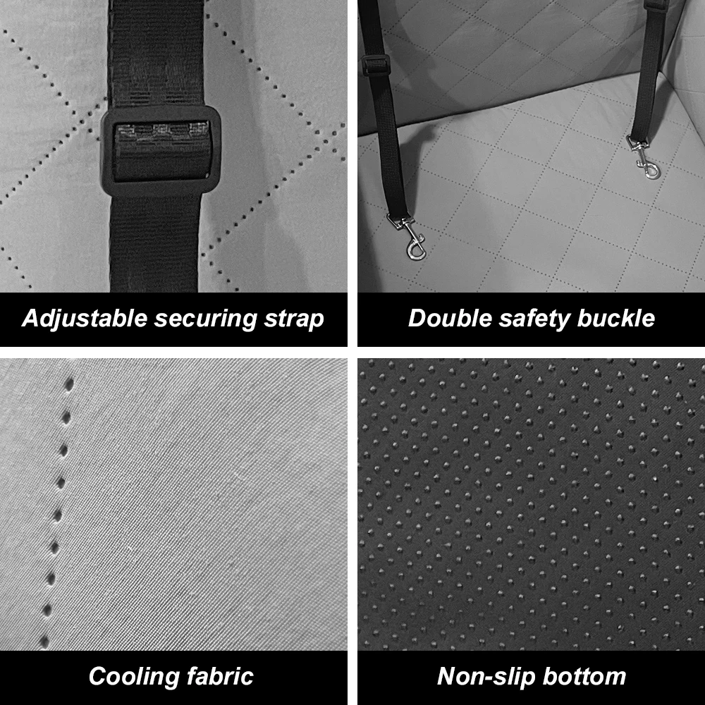 1 PC Ice Cooling Dog Car Booster Seat Pet Travel Bed Waterproof Scratch-Proof Puppy Cat Safety Carrier with Tether Non-Slip B