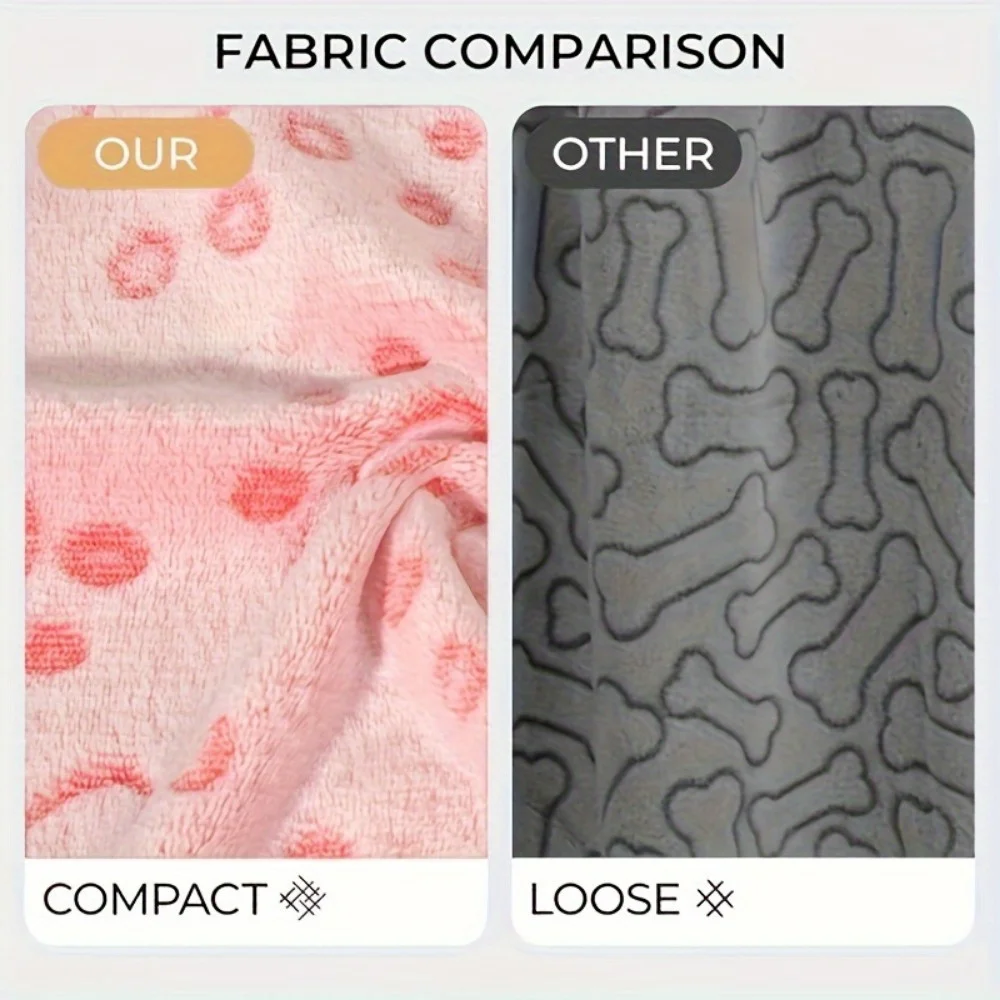1PC Soft Flannel Fleece Cat Dog Blanket Bed Mats Paw Foot Print Warm Pet Blanket Sleeping Beds Cover Mat For Pets Supplies