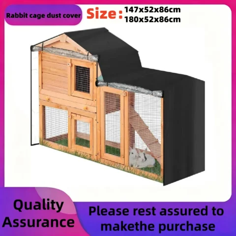 Rabbit Hutch Cover 210D Durable Thermal Covers Pet Crate Covering for Cage Window Easy to Install Two Size Pet Crate Cover La
