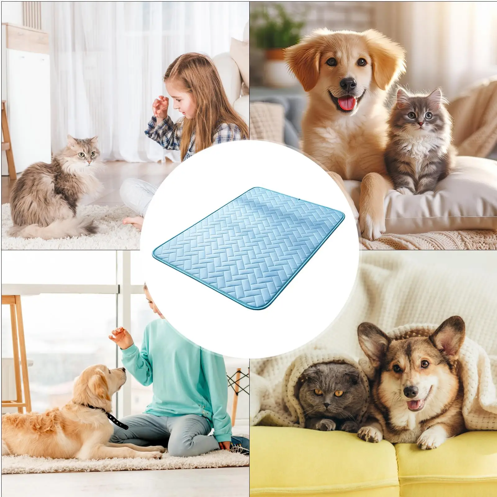 Pet Ice silk Mats Summer Cat Dog Sofa Nest Bed Cooling Sleeping Pad For Small Dogs Pets Durable Sofa Cooling Pad Blanket