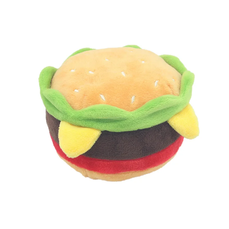 Hamburger Pet Dog Chew Safe Milkshake Funny Dog Chew Toy Comfortable Puppy Molar Toy Pizza Plush Doll Pet Supplies Accessories - Image 11