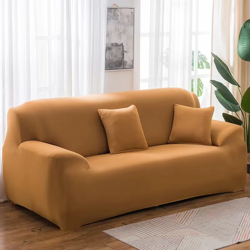 Solid Color Elastic Sofa Covers for Living Room Spandex Sectional Corner Sofa Slipcovers Couch Chair Cover 1/2/3/4 Seater - Image 19