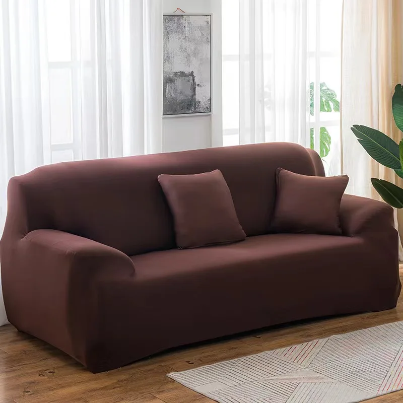 Solid Color Elastic Sofa Covers for Living Room Spandex Sectional Corner Sofa Slipcovers Couch Chair Cover 1/2/3/4 Seater - Image 16