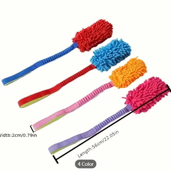 G37 Durable Dog Toys for Aggressive Chewers Soft Plush Pulling Rope Chew Toy with Sturdy Handle, Interactive Teeth Cleaning T