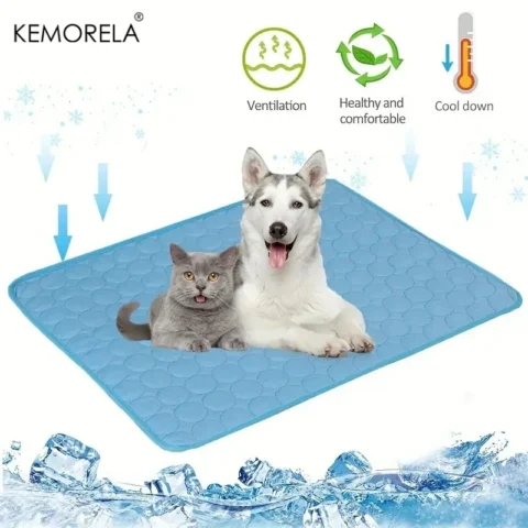 KEMORELA Dog Cooling Mat Summer Pet Cold Bed Extra Large Cat Durable Blanket Sofa Cat Ice Pad Blanket Summer Pet Supplies