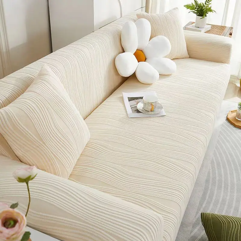 90-360cm Full Package Universal Elastic Sofa Slipcover Solid Color Anti Cat Scratch Durable 2/3/4/5 Seater Sofa Cover All Season - Image 5