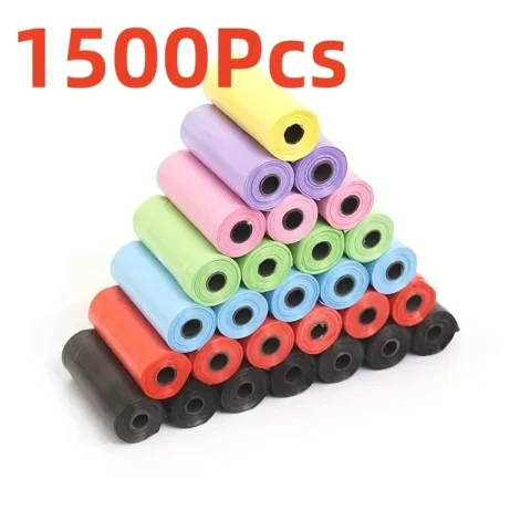 100/1500pcs Random Color Dog Poop Bag Pet Poop Bags Dog Cat Waste Pick Up Clean Bag For Puppy Dogs Random Color Pet Supplies